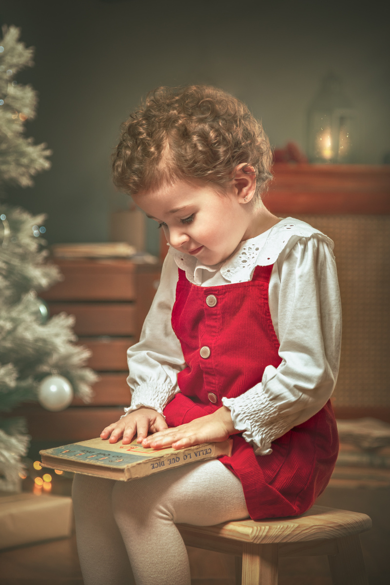 Foto infantil retrato Navidad