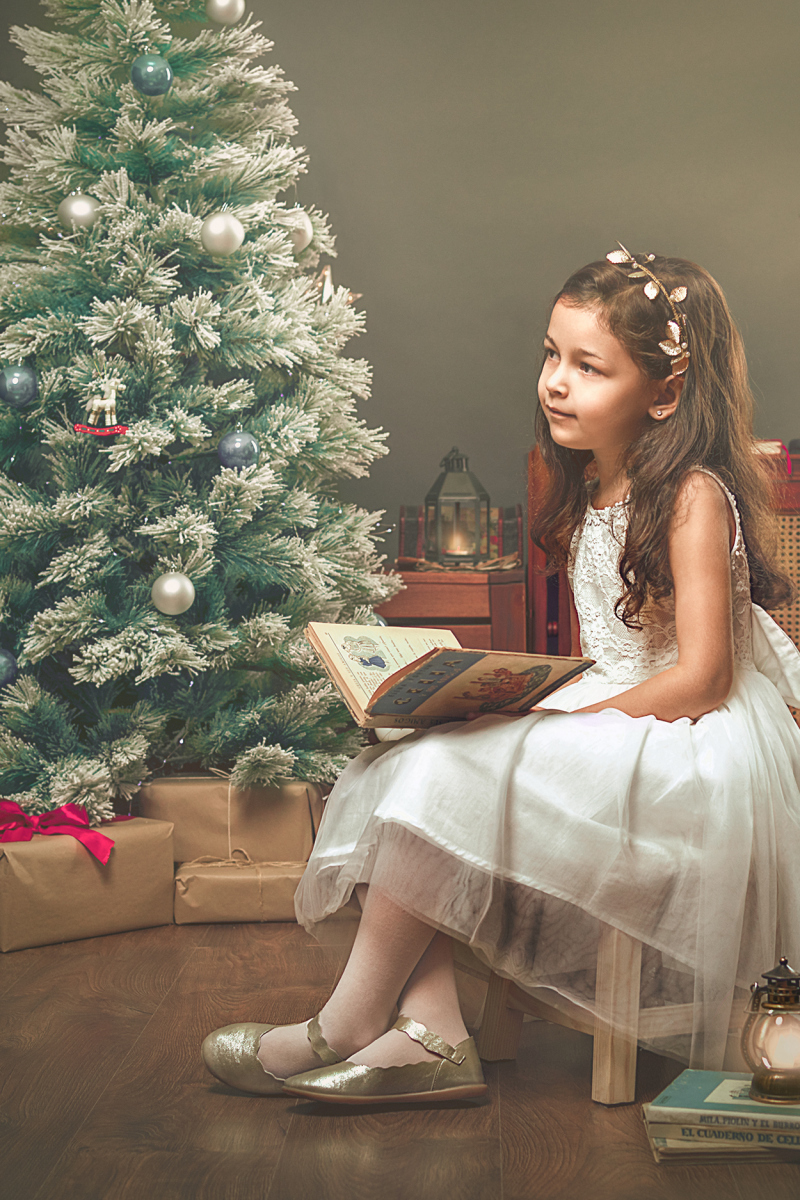 Foto infantil retrato Navidad