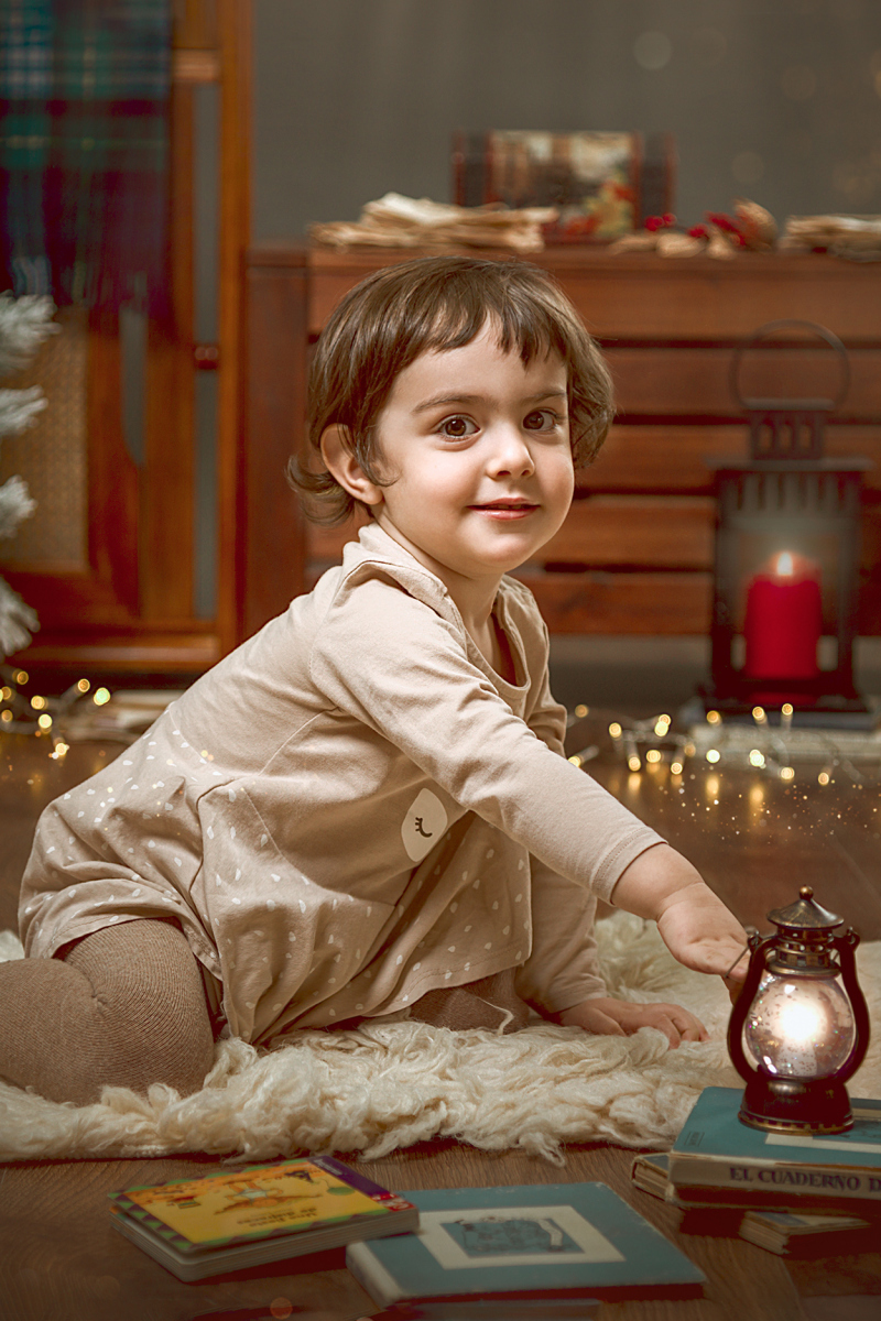 Foto infantil retrato Navidad