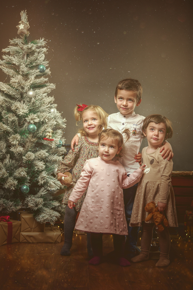 Foto infantil retrato Navidad