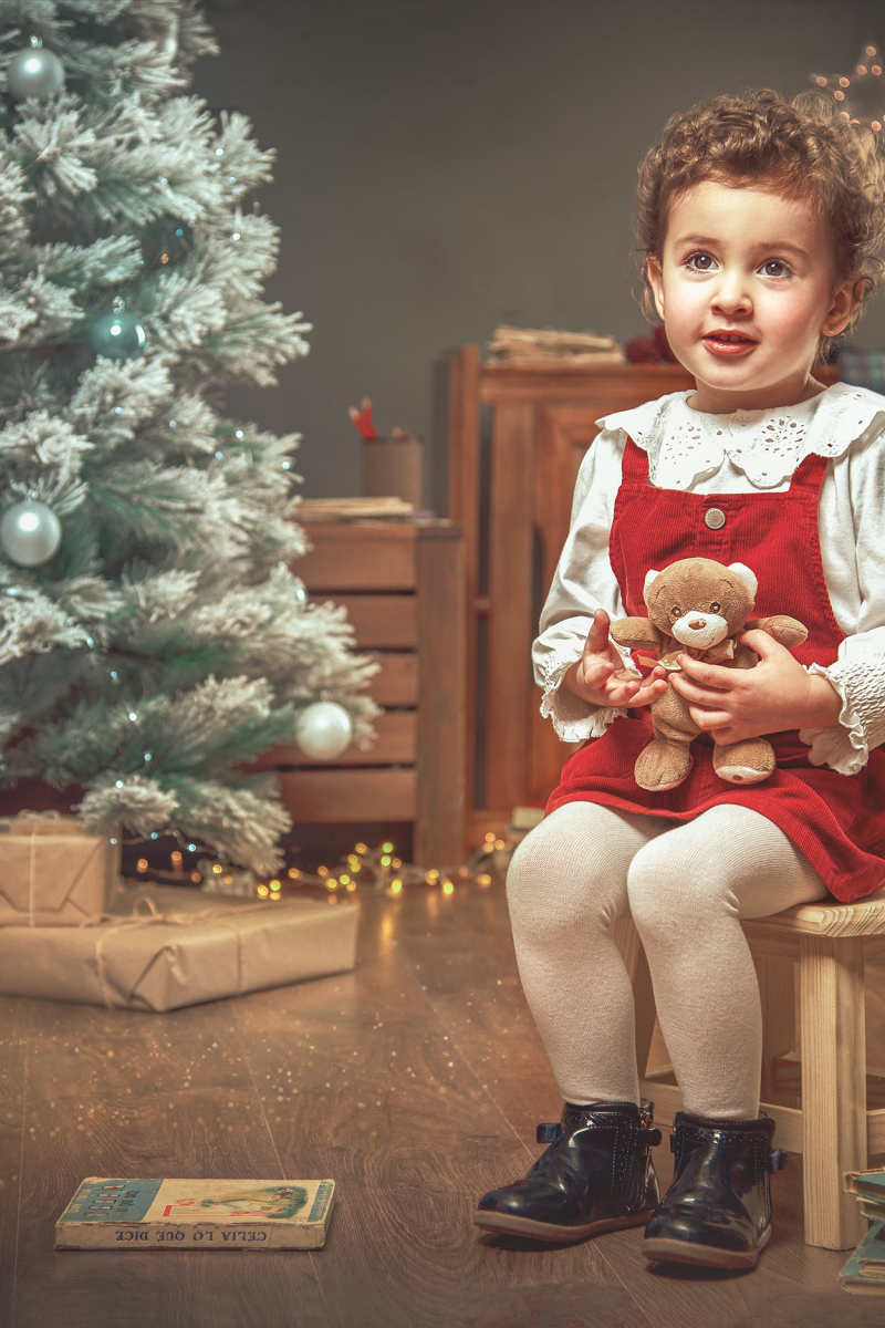 Foto infantil retrato Navidad