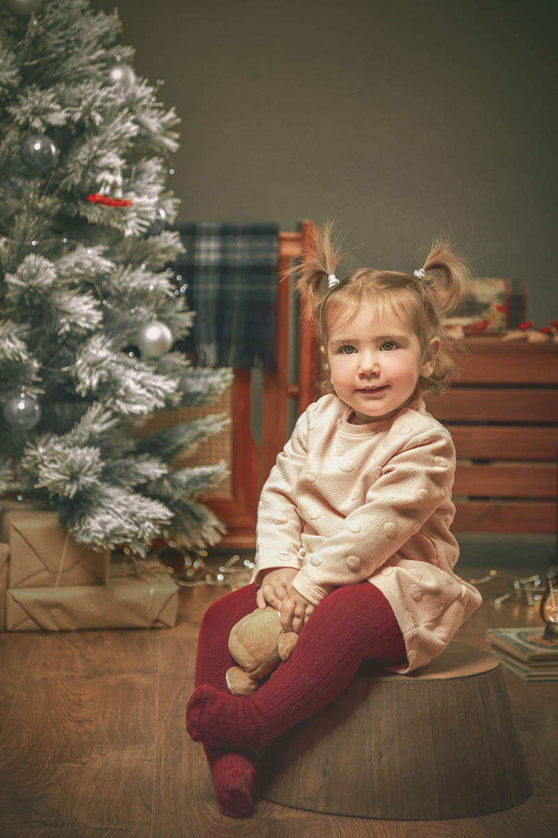 Foto infantil retrato Navidad