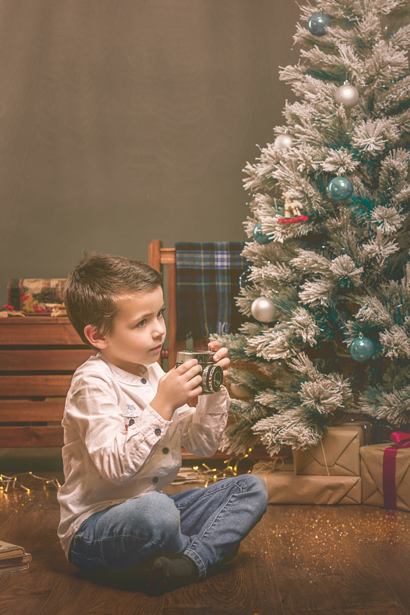 Foto infantil retrato Navidad