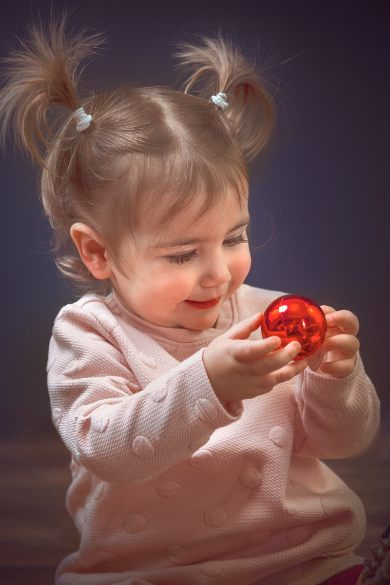 Foto infantil retrato Navidad