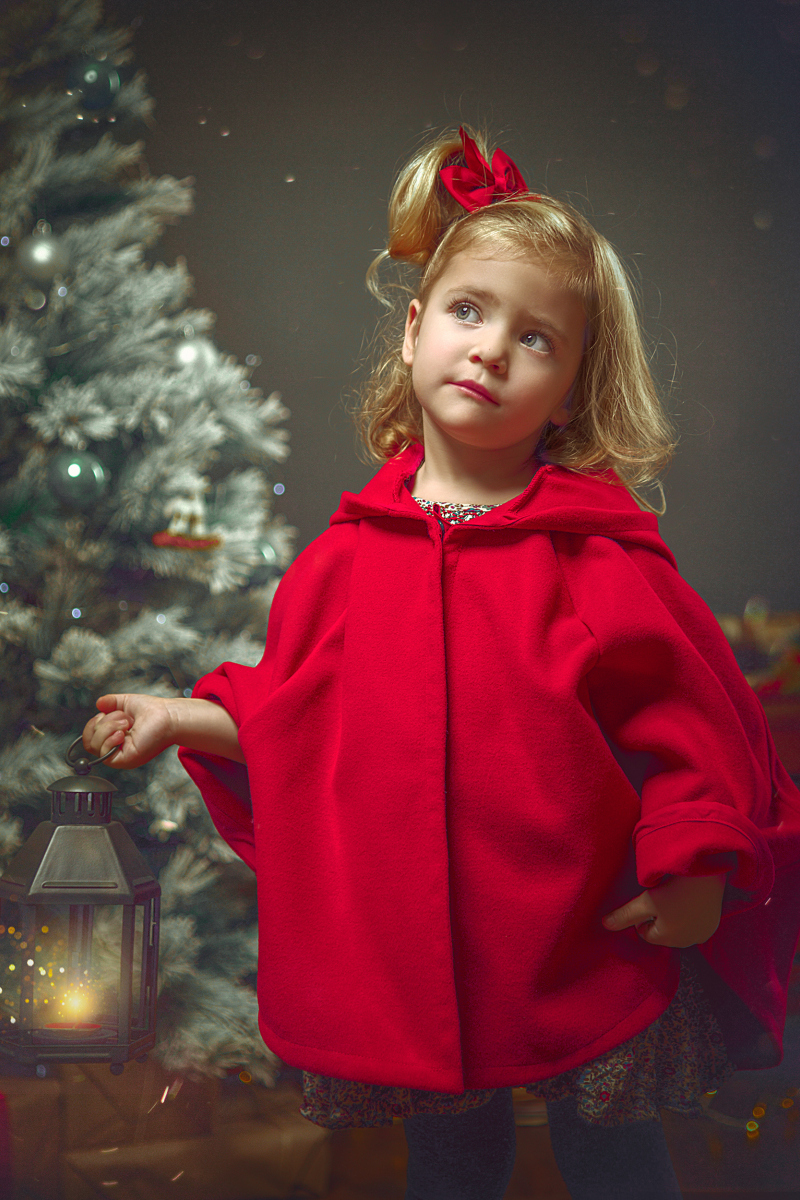 Foto infantil retrato Navidad