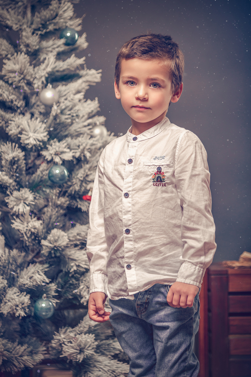 Foto infantil retrato Navidad
