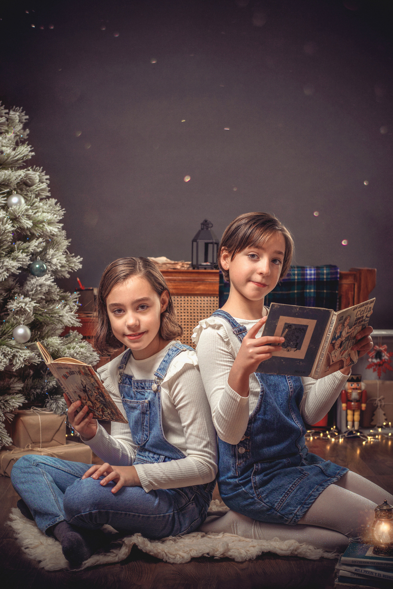 Foto infantil retrato Navidad