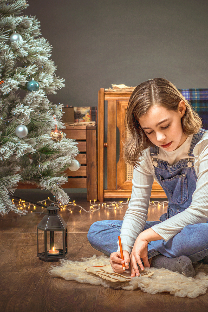 Foto infantil retrato Navidad