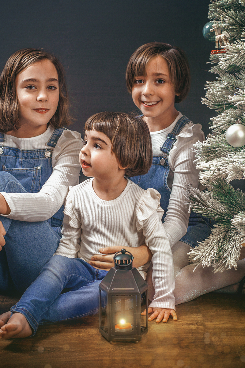 Foto infantil retrato Navidad