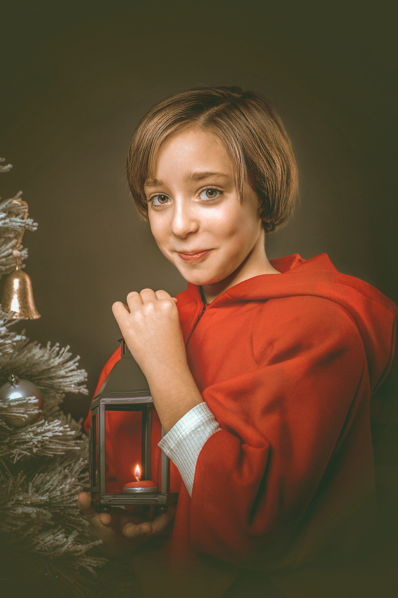Foto infantil retrato Navidad