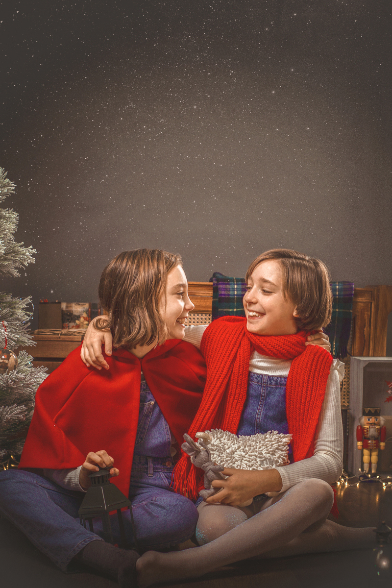 Foto infantil retrato Navidad