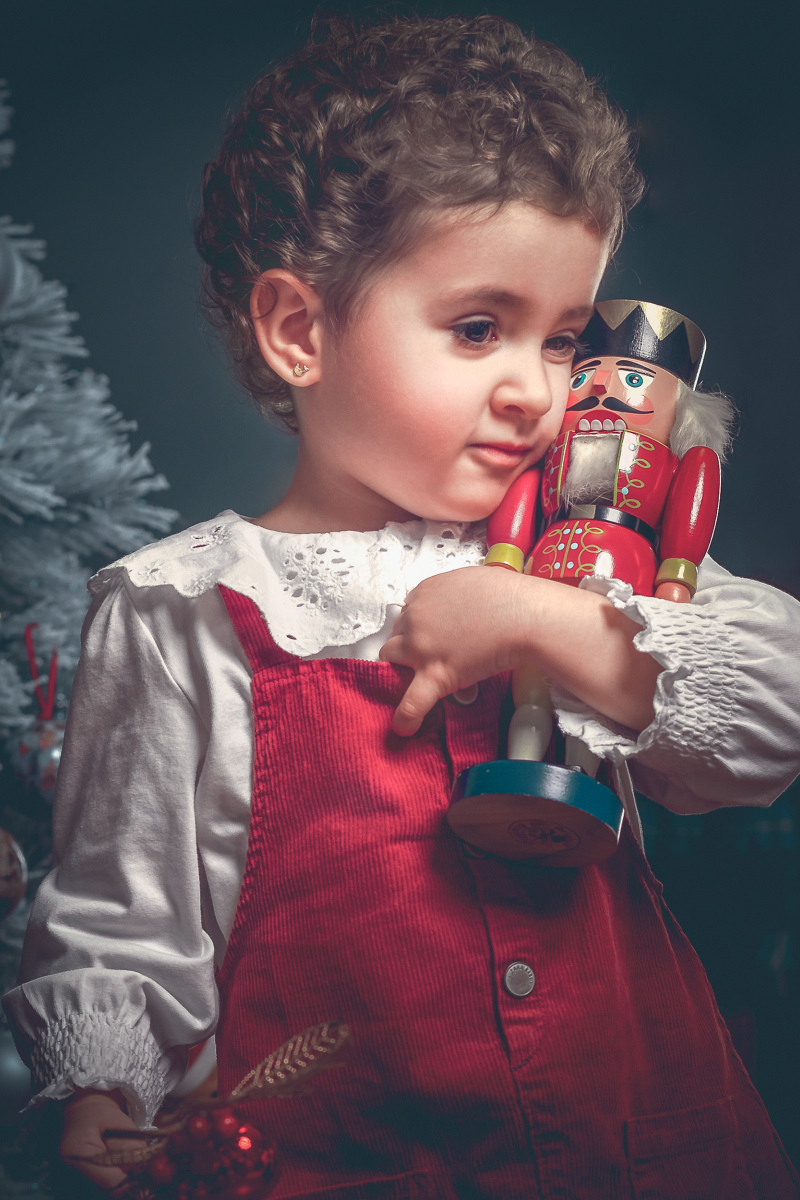 Foto infantil retrato Navidad